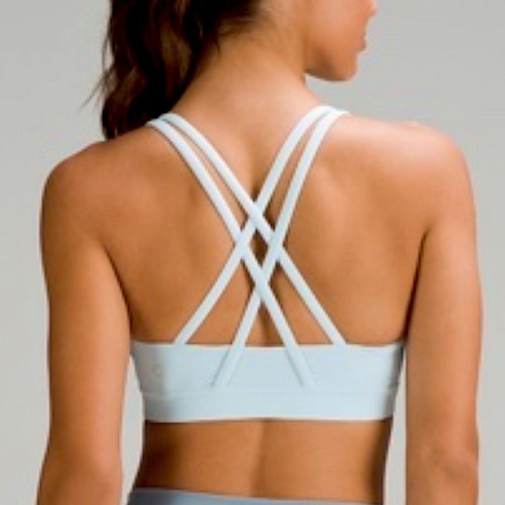 Lululemon Energy Bra, size 6, black and white